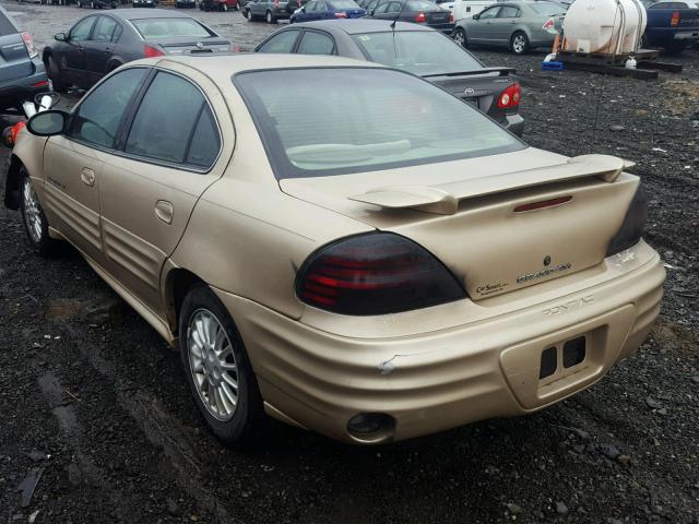 1G2NF52T81M632218 - 2001 PONTIAC GRAND AM S BEIGE photo 3