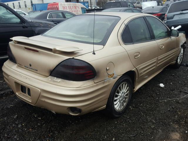 1G2NF52T81M632218 - 2001 PONTIAC GRAND AM S BEIGE photo 4
