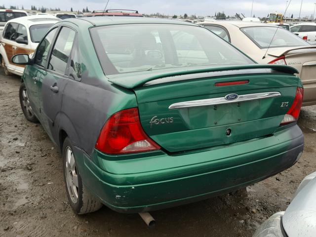 1FAHP38342W156966 - 2002 FORD FOCUS ZTS GREEN photo 3