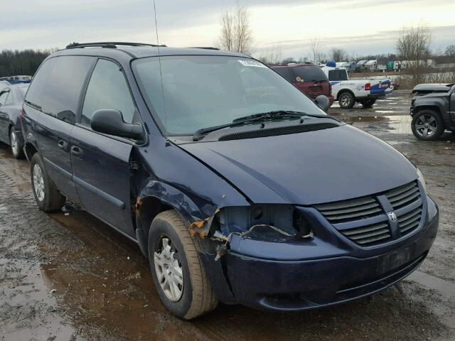 1D4GP25R85B113268 - 2005 DODGE CARAVAN SE BLUE photo 1