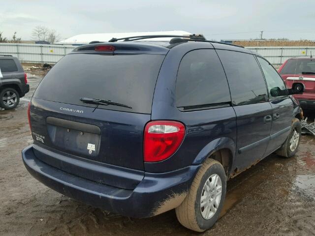 1D4GP25R85B113268 - 2005 DODGE CARAVAN SE BLUE photo 4