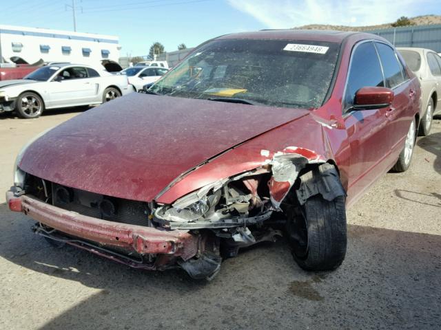 1HGCM66546A025494 - 2006 HONDA ACCORD EX MAROON photo 2