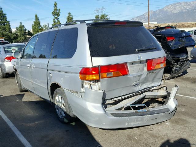 5FNRL18052B050728 - 2002 HONDA ODYSSEY EX SILVER photo 3