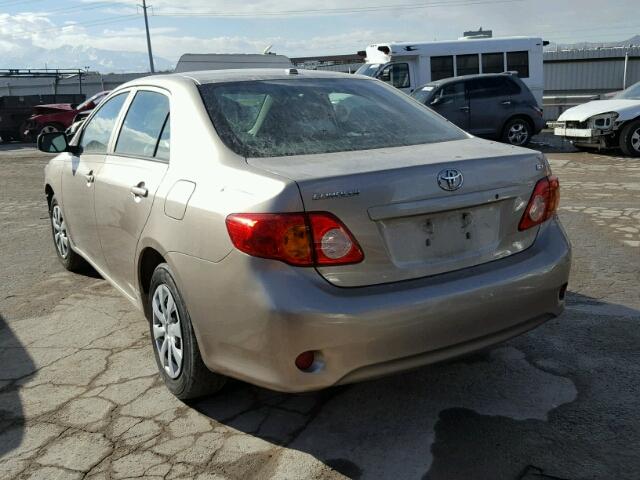 2T1BU40E89C185949 - 2009 TOYOTA COROLLA BA GOLD photo 3