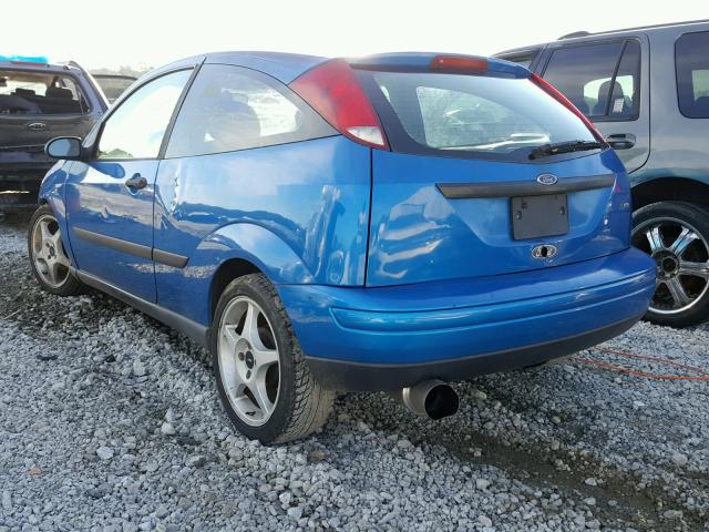 3FAFP3136YR165293 - 2000 FORD FOCUS ZX3 BLUE photo 3