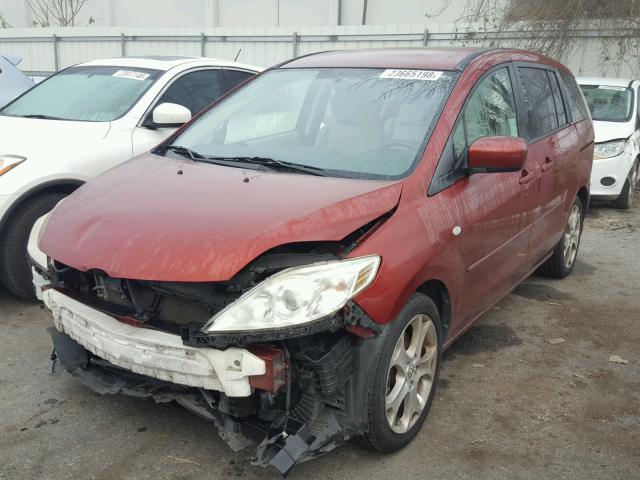 JM1CR29L190328035 - 2009 MAZDA 5 RED photo 2