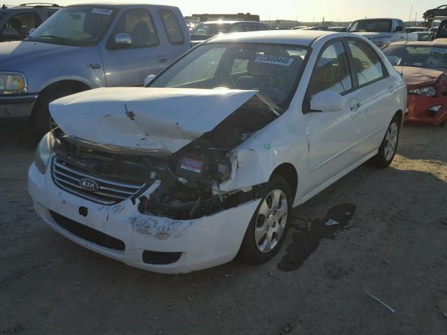 KNAFE222595659839 - 2009 KIA SPECTRA EX WHITE photo 2