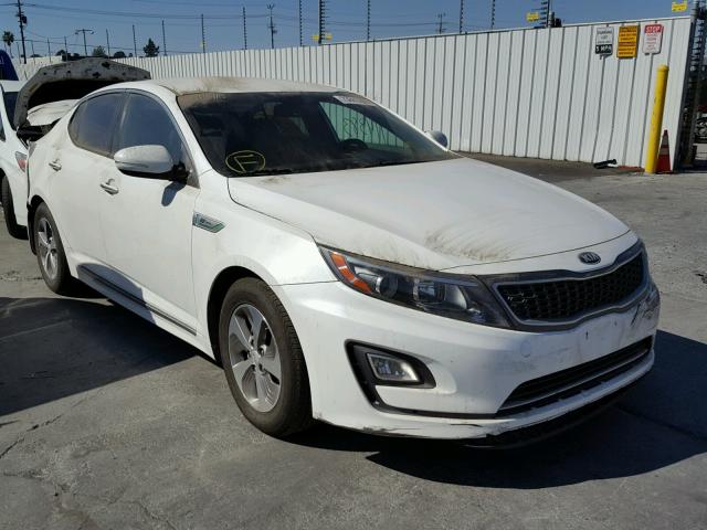 KNAGM4AD9F5081276 - 2015 KIA OPTIMA HYB WHITE photo 1