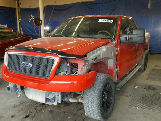 1FTRX12W54NA14429 - 2004 FORD F150 RED photo 2