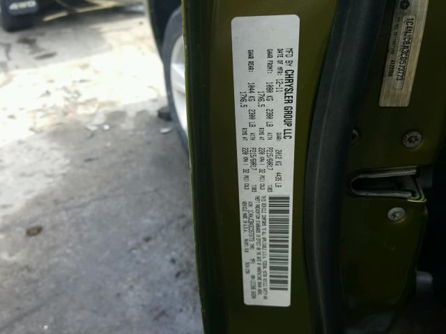 1C4NJCBA3CD573773 - 2012 JEEP COMPASS SP GREEN photo 10