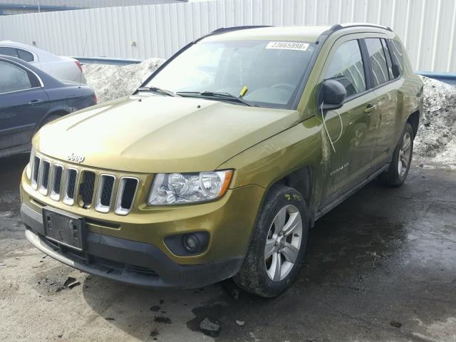 1C4NJCBA3CD573773 - 2012 JEEP COMPASS SP GREEN photo 2