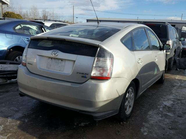 JTDKB22U540059324 - 2004 TOYOTA PRIUS SILVER photo 4