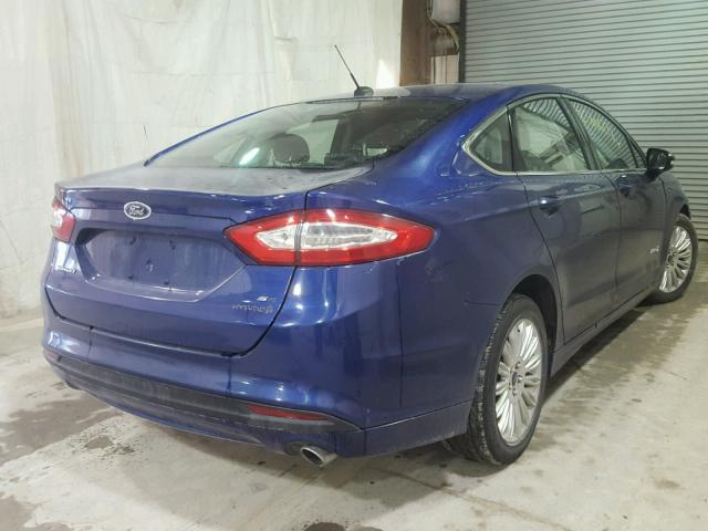 3FA6P0LU7DR170727 - 2013 FORD FUSION SE BLUE photo 4