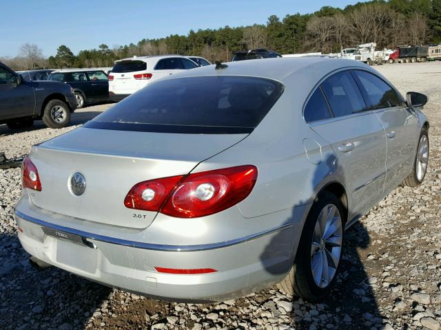 WVWHN7AN8BE722975 - 2011 VOLKSWAGEN CC LUXURY SILVER photo 4