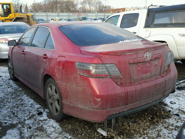 4T1BE46K68U257156 - 2008 TOYOTA CAMRY CE RED photo 3