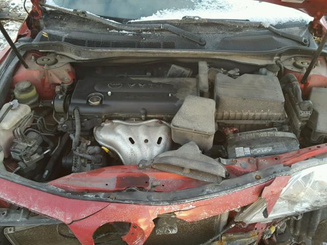 4T1BE46K68U257156 - 2008 TOYOTA CAMRY CE RED photo 7