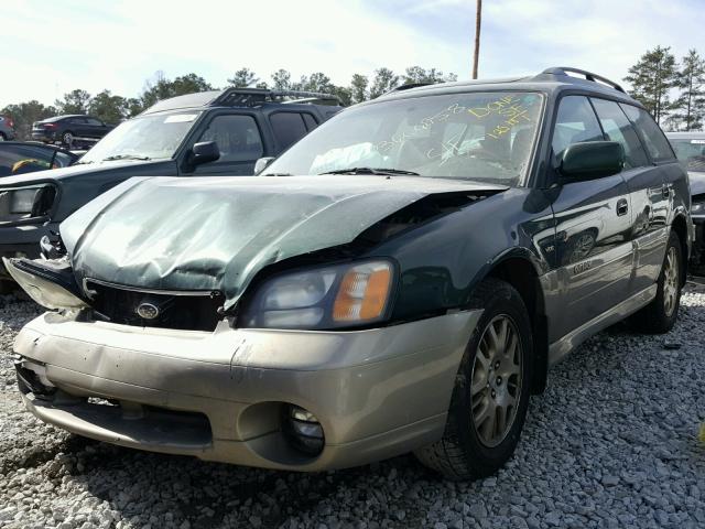 4S3BH896217646480 - 2001 SUBARU LEGACY OUT GREEN photo 2