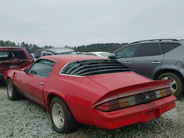 1P87LAN524445 - 1980 CHEVROLET CAMARO RED photo 4