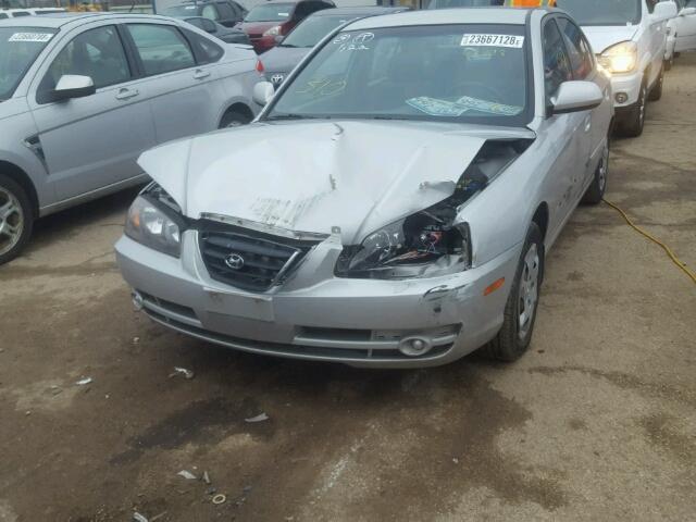 KMHDN46D15U176572 - 2005 HYUNDAI ELANTRA GL SILVER photo 2