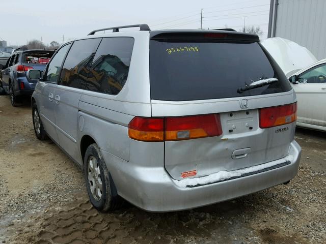 5FNRL18984B080971 - 2004 HONDA ODYSSEY EX SILVER photo 3