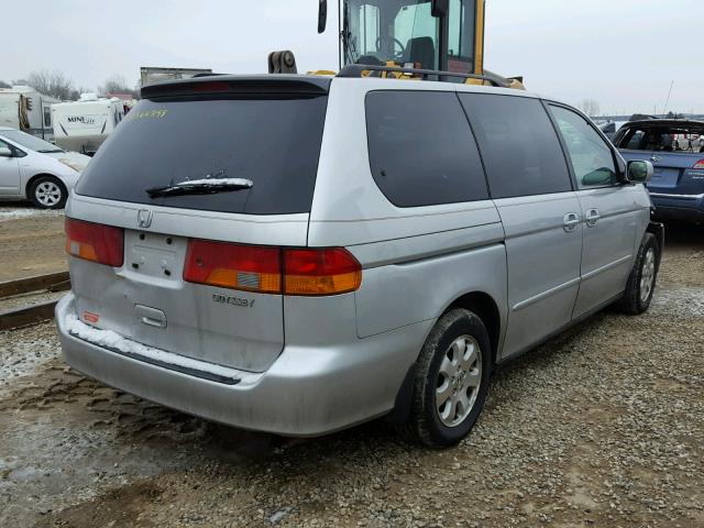 5FNRL18984B080971 - 2004 HONDA ODYSSEY EX SILVER photo 4