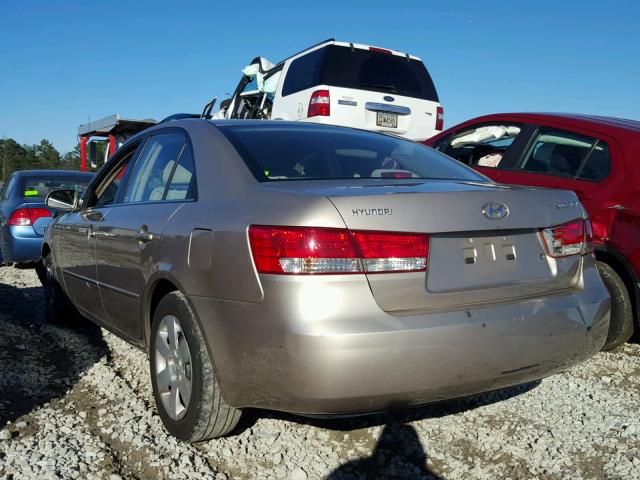 5NPET46C27H229895 - 2007 HYUNDAI SONATA GLS GOLD photo 3