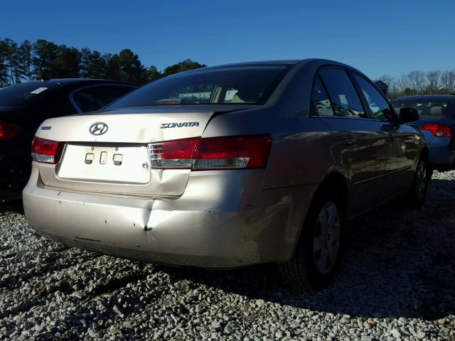 5NPET46C27H229895 - 2007 HYUNDAI SONATA GLS GOLD photo 4