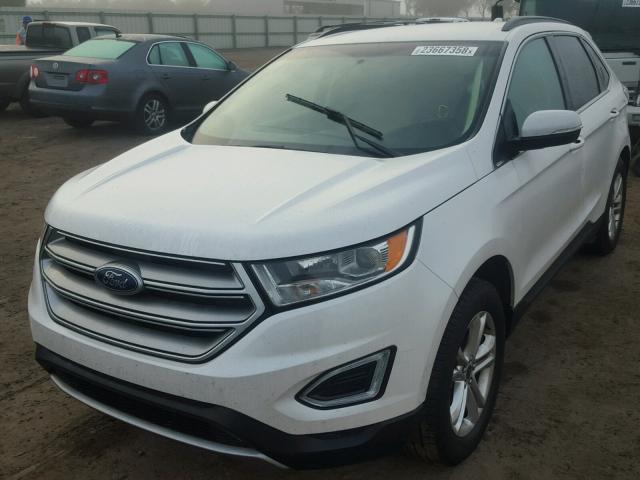 2FMTK3J89FBB95032 - 2015 FORD EDGE SEL WHITE photo 2