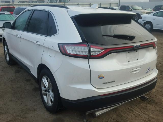 2FMTK3J89FBB95032 - 2015 FORD EDGE SEL WHITE photo 3