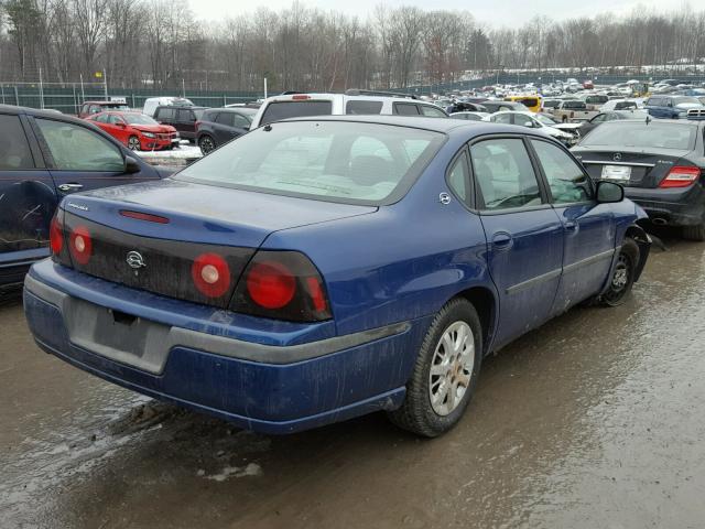 2G1WF52E049280506 - 2004 CHEVROLET IMPALA BLUE photo 4