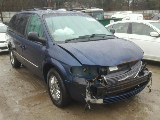 2C8GP64L92R657341 - 2002 CHRYSLER TOWN & COU BLUE photo 1