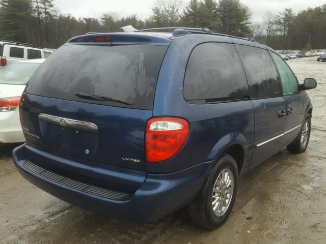 2C8GP64L92R657341 - 2002 CHRYSLER TOWN & COU BLUE photo 4