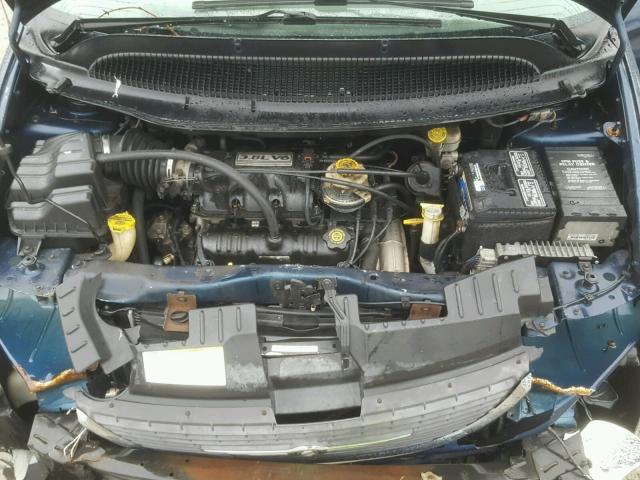 2C8GP64L92R657341 - 2002 CHRYSLER TOWN & COU BLUE photo 7