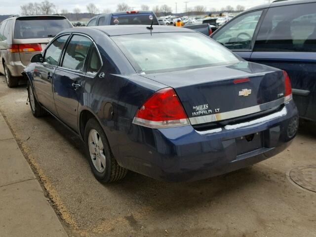 2G1WT58K179413364 - 2007 CHEVROLET IMPALA LT BLUE photo 3