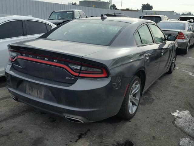 2C3CDXHG3GH250659 - 2016 DODGE CHARGER SX CHARCOAL photo 4