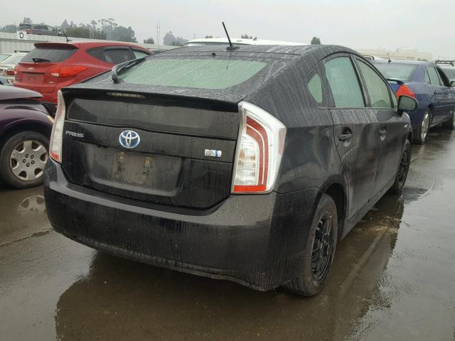 JTDKN3DU0D1724148 - 2013 TOYOTA PRIUS BLACK photo 4