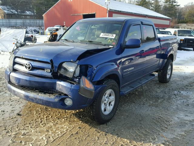 5TBDT48155S471135 - 2005 TOYOTA TUNDRA DOU BLUE photo 2