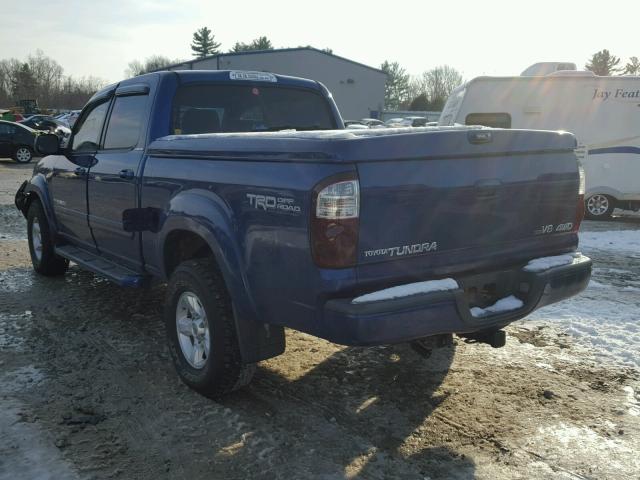 5TBDT48155S471135 - 2005 TOYOTA TUNDRA DOU BLUE photo 3