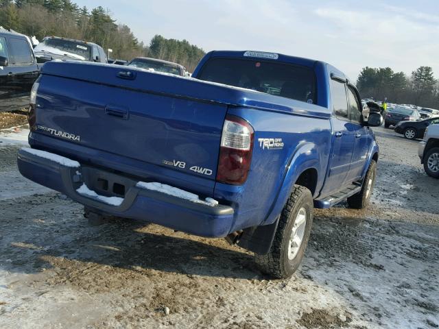 5TBDT48155S471135 - 2005 TOYOTA TUNDRA DOU BLUE photo 4