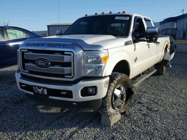 1FT8W3DT0FEA02270 - 2015 FORD F350 SUPER WHITE photo 2