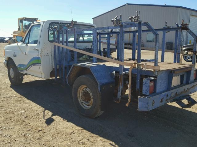 1FDHF37H4MNA91275 - 1991 FORD F350 WHITE photo 3