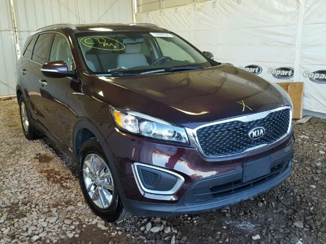 5XYPGDA38GG046836 - 2016 KIA SORENTO LX MAROON photo 1