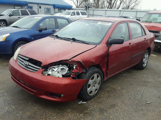 1NXBR32E34Z247015 - 2004 TOYOTA COROLLA SE MAROON photo 2