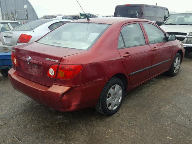 1NXBR32E34Z247015 - 2004 TOYOTA COROLLA SE MAROON photo 4