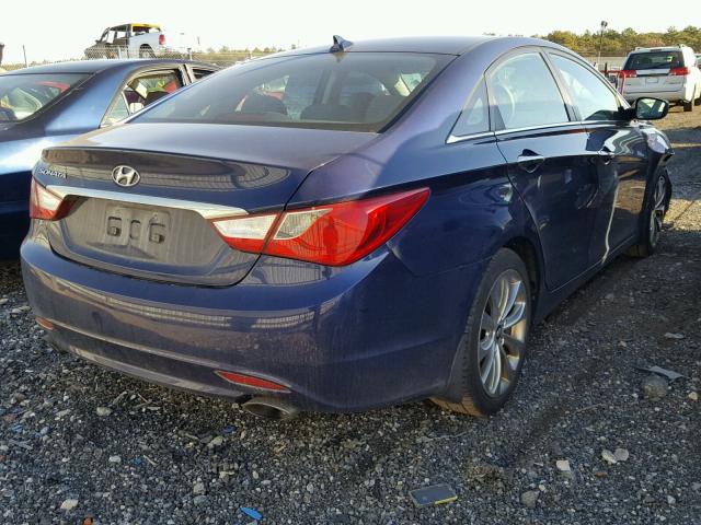 5NPEC4AC3CH408531 - 2012 HYUNDAI SONATA SE BLUE photo 4