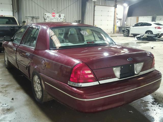 2FAFP74W54X161602 - 2004 FORD CROWN VICT BURGUNDY photo 3