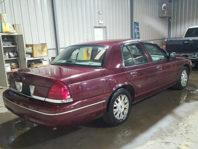 2FAFP74W54X161602 - 2004 FORD CROWN VICT BURGUNDY photo 4