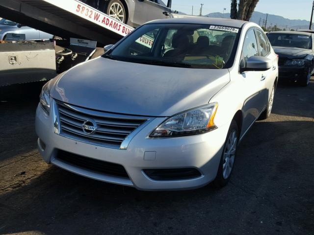 3N1AB7AP8FY268573 - 2015 NISSAN SENTRA S SILVER photo 2