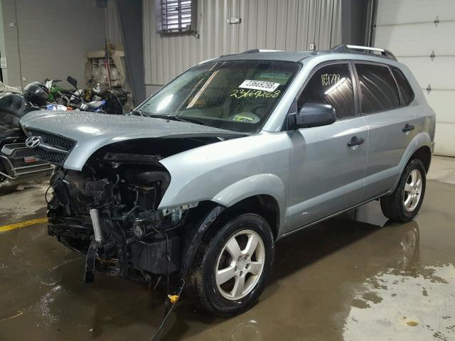 KM8JM12B67U648695 - 2007 HYUNDAI TUCSON GLS BLUE photo 2