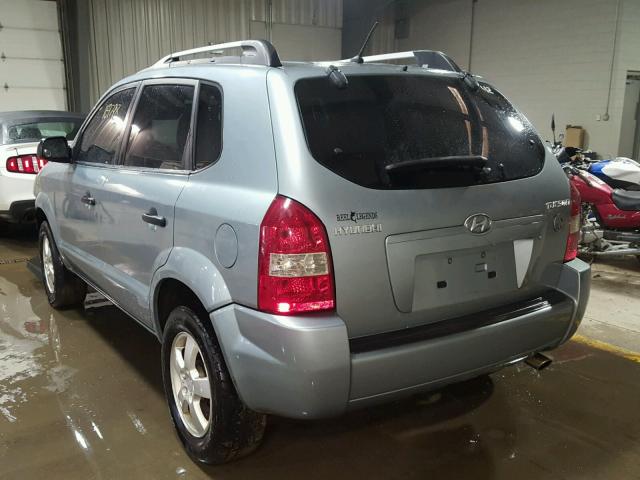 KM8JM12B67U648695 - 2007 HYUNDAI TUCSON GLS BLUE photo 3